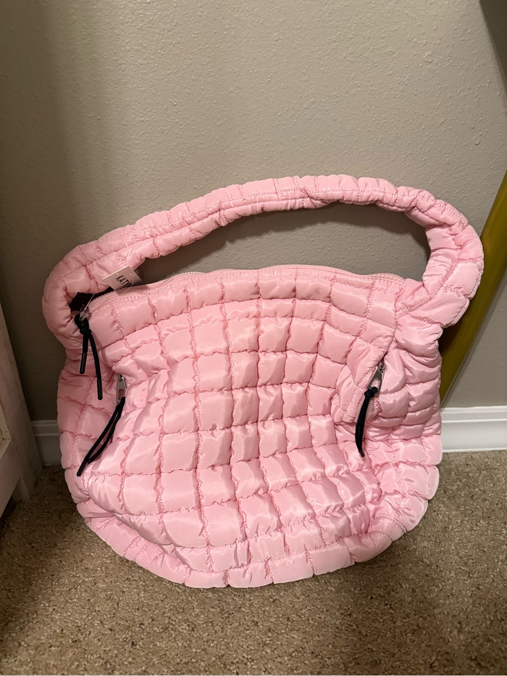 Pink Quilted Katy Did Shoulder Bag